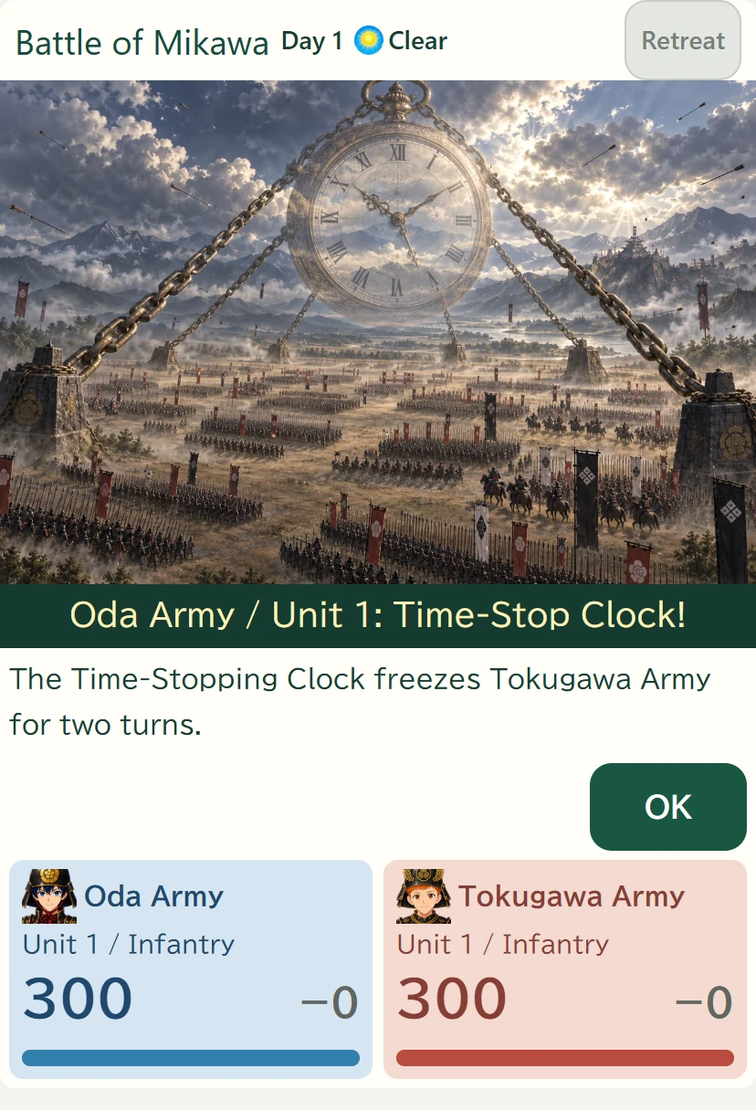 The Time-Stop Clock in action in the English game