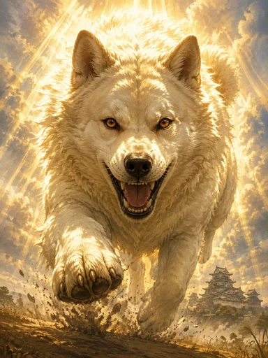 Satomi’s Eight Dogs card artwork from the game